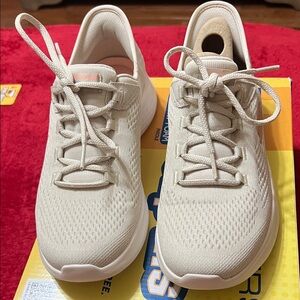 Skechers Women's Cream Athletic Shoes